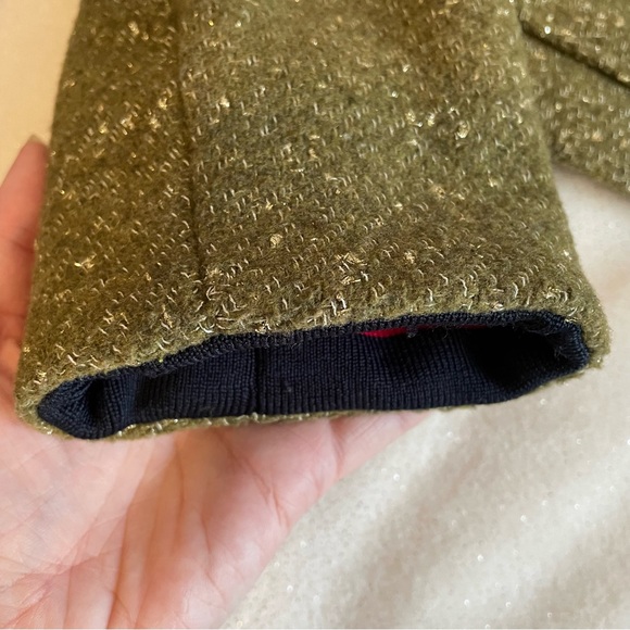 A New Day Green Metallic Wool Blend Lady Jacket ✨ - Picture 4 of 16